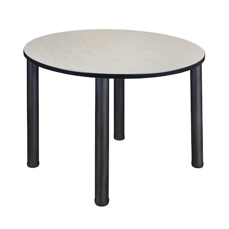 Kee Round Tables > Breakroom Tables > Kee Square & Round Tables, Wood, Metal Top, Maple TB48RNDPLBPBK